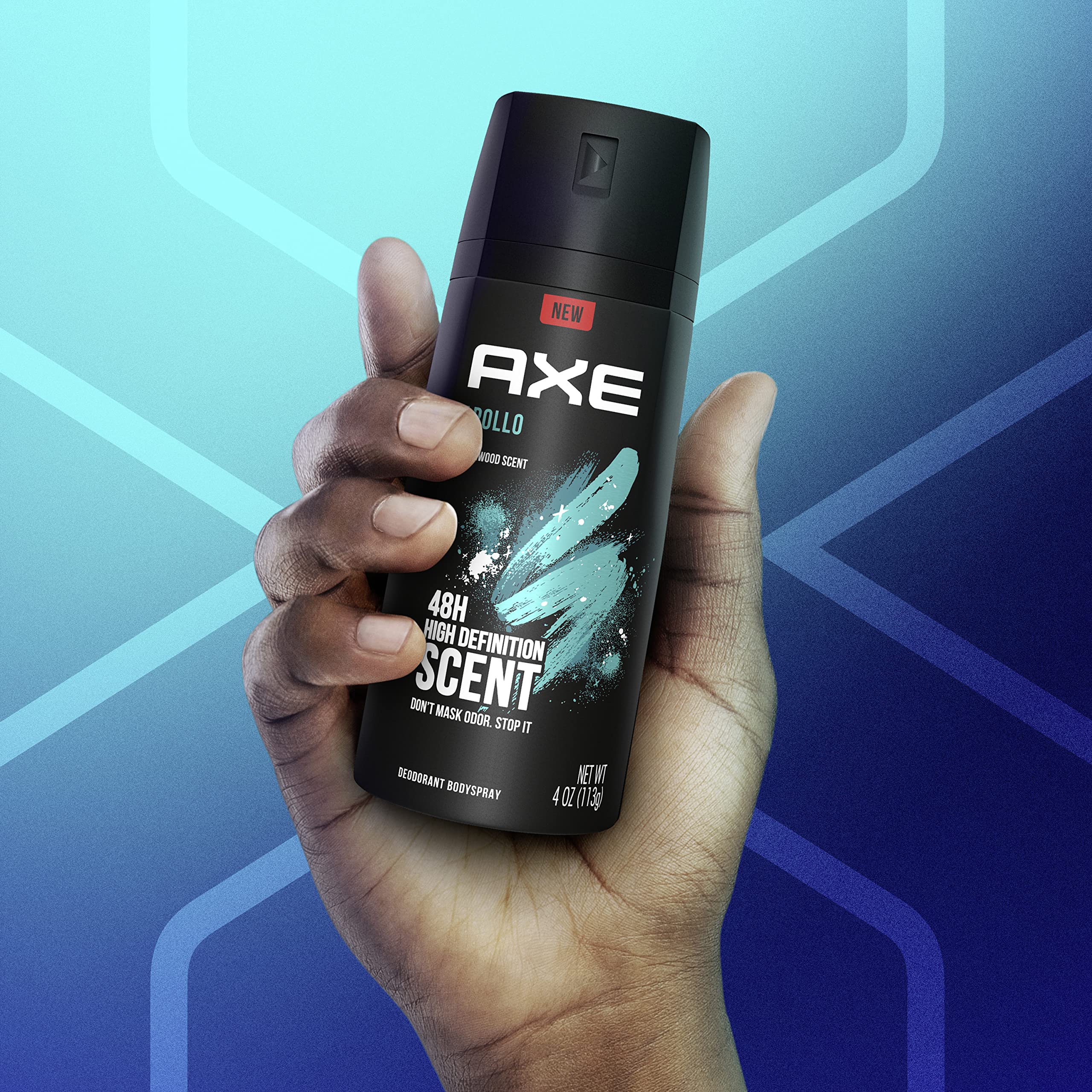 AXE Apollo aluminum-free formula provides odor protection without aluminum
