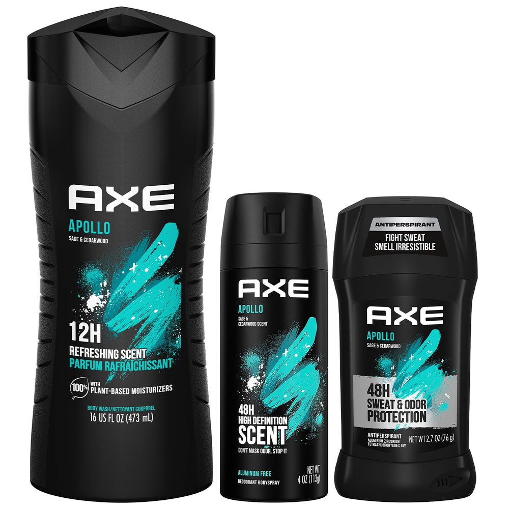 AXE Apollo body spray application provides long-lasting fragrance after workouts.