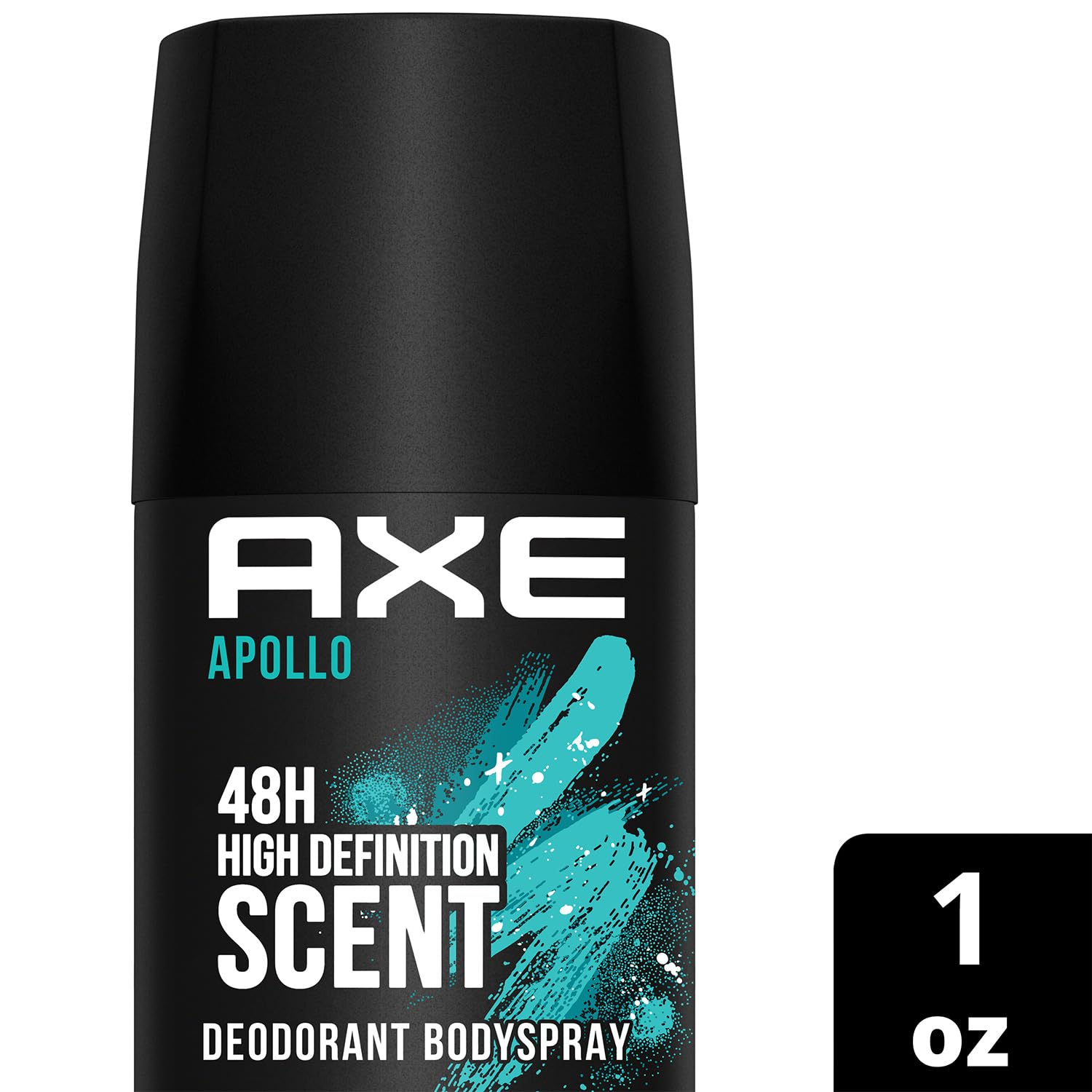 AXE Apollo closeup shows sage and cedarwood notes for a bold vibe.
