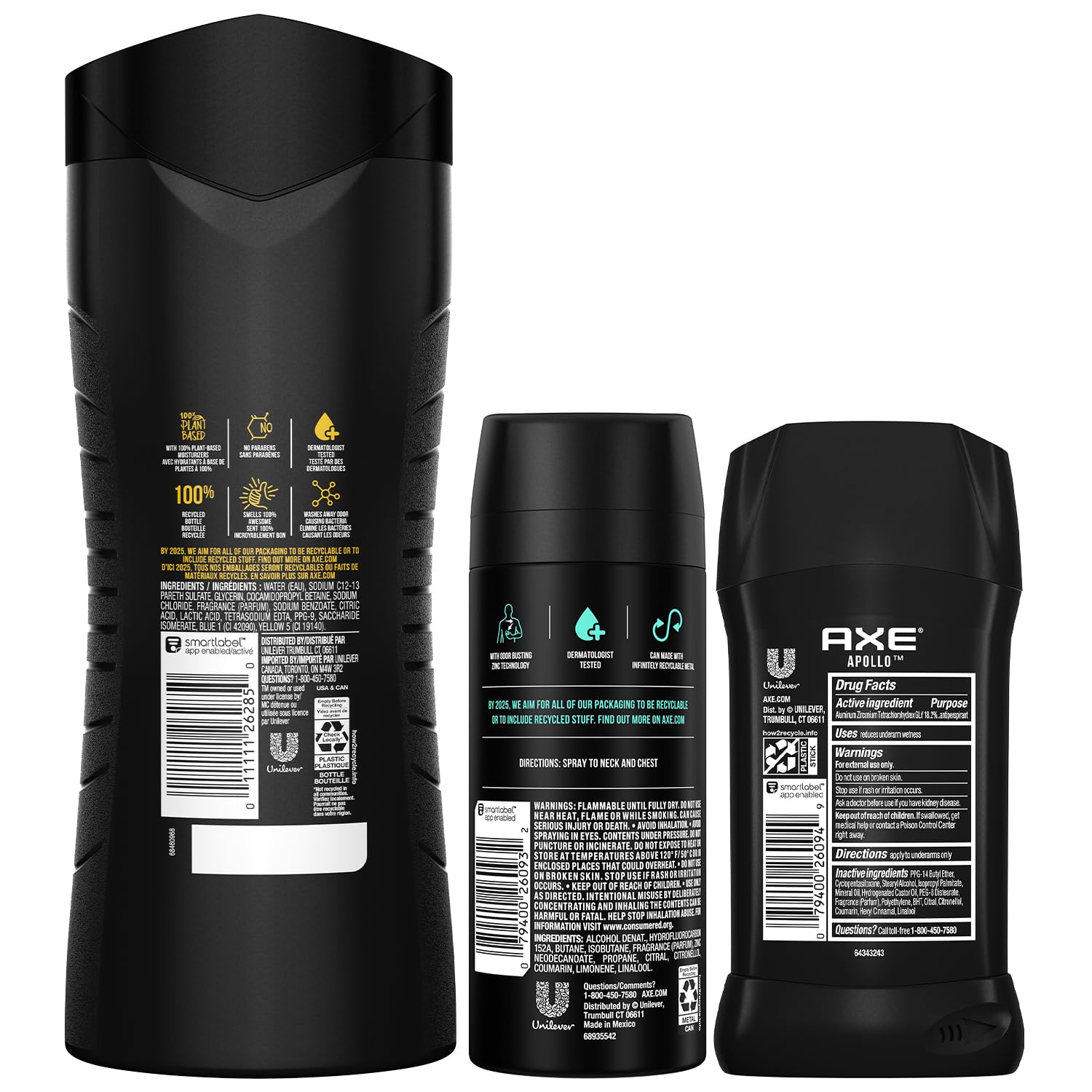 AXE Apollo deodorant stick delivers bold scent and up to 48-hour odor protection.