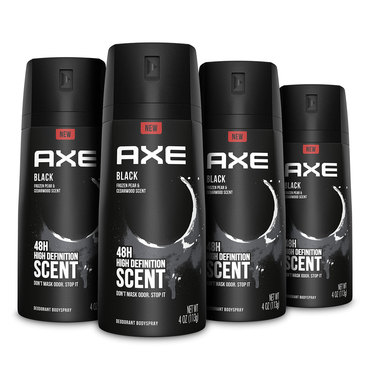 AXE Black aluminum-free deodorant bottle front showing 48-hour freshness