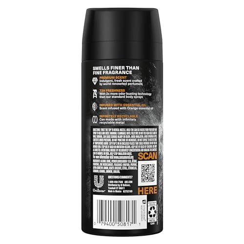 AXE Black Vanilla spray nozzle ready for easy application