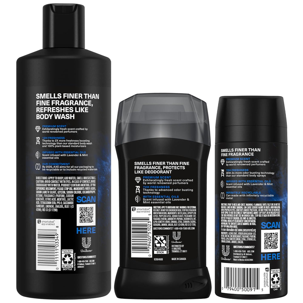 AXE Blue Lavender body spray 4oz bottle delivers all-day scent
