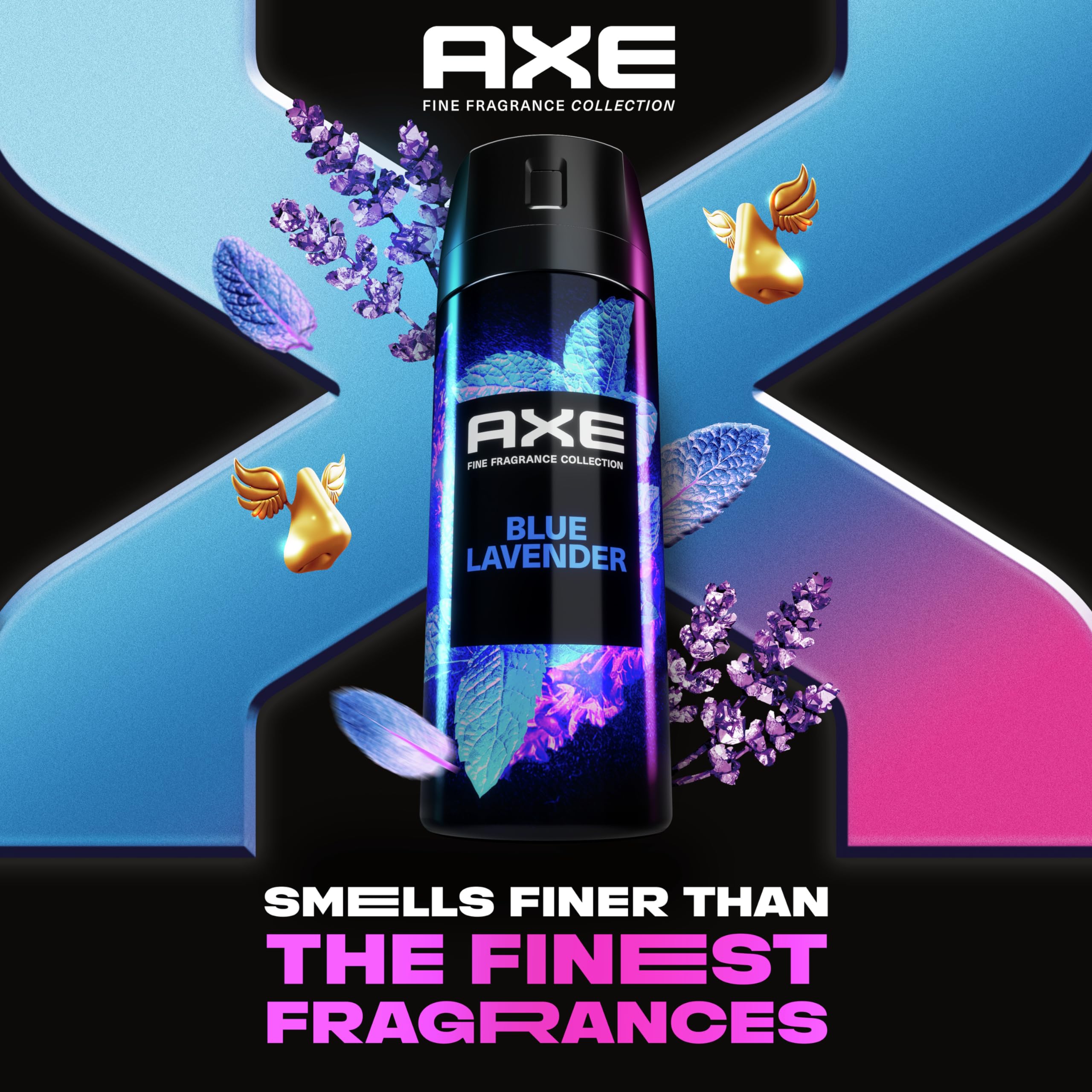 AXE Blue Lavender three-pack packaging shown.