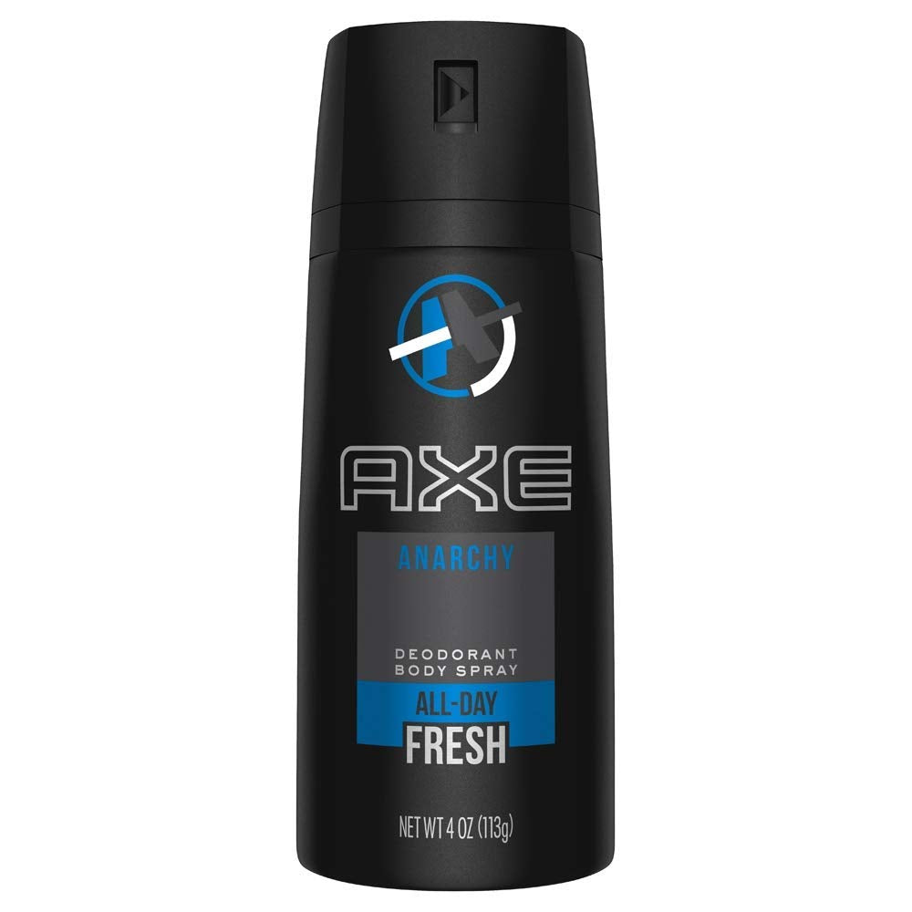 AXE Bodyspray Anarchy bottle front shows bold fragrance for daily wear.