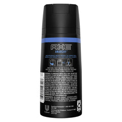AXE Bodyspray Anarchy label closeup highlights brand and design details.