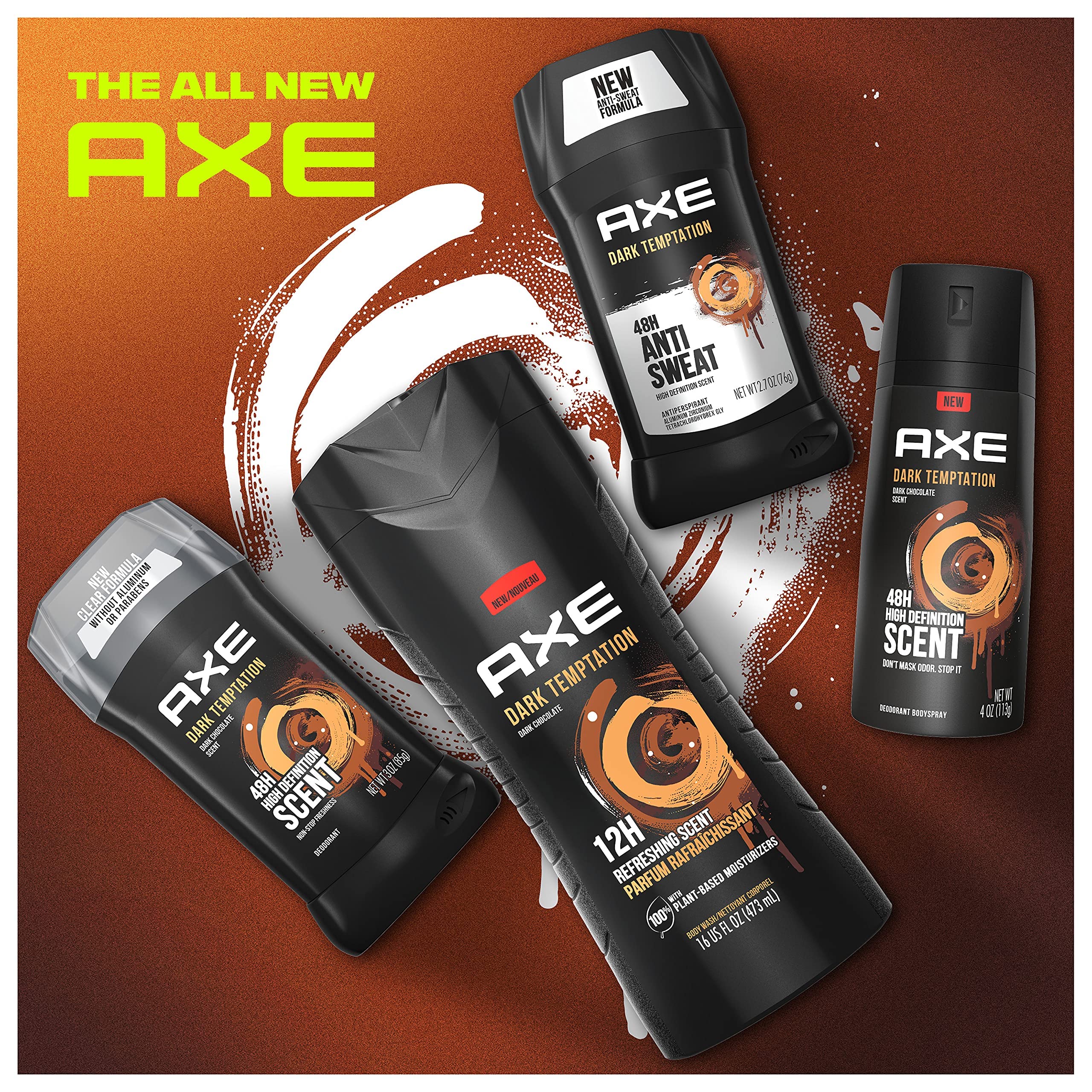 AXE Dark Temptation amber note close-up conveys refined masculine aroma