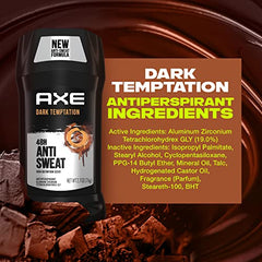 AXE Dark Temptation fragrance open cap reveals rich chocolate scent