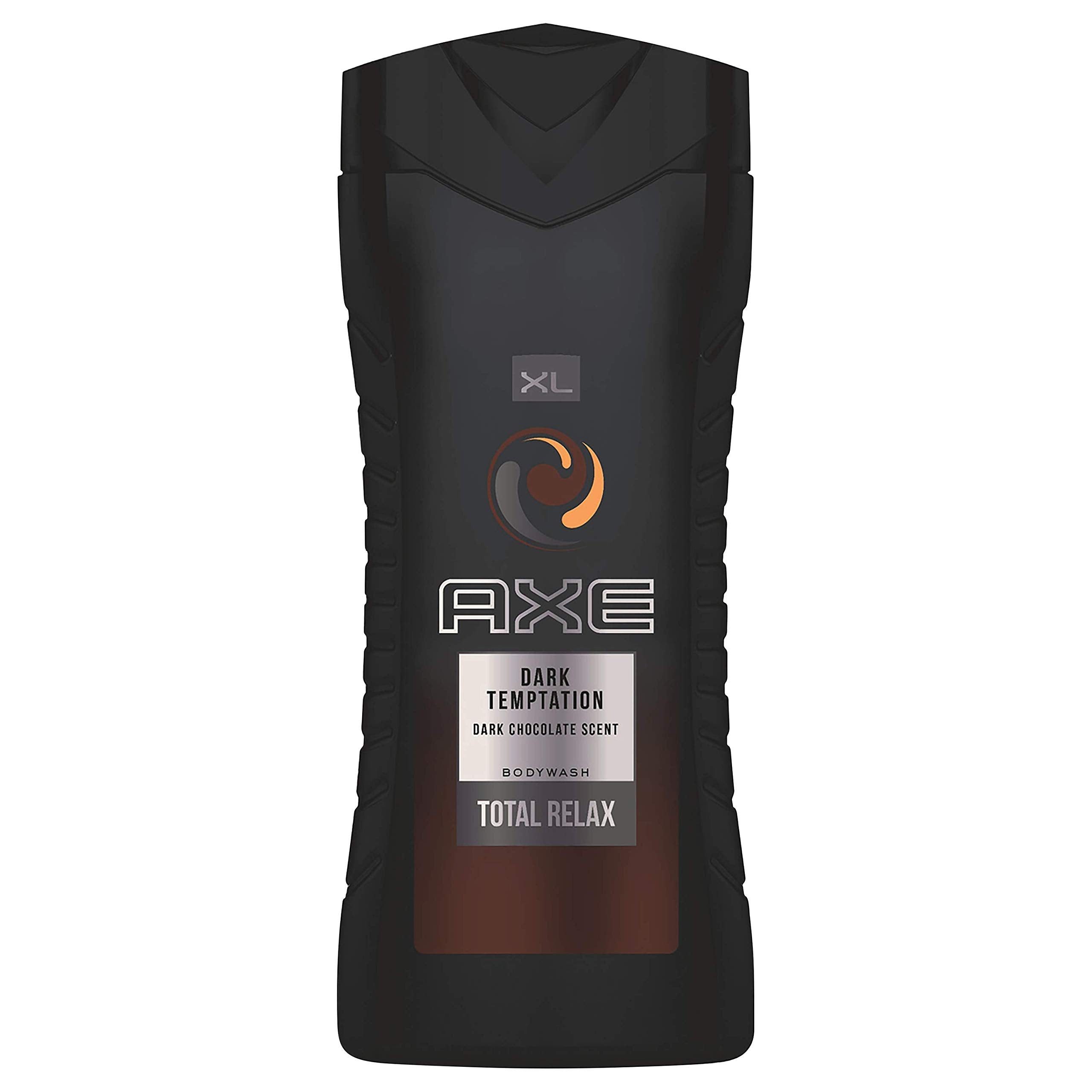AXE Dark Temptation bottle with steam evokes spa-like aroma.