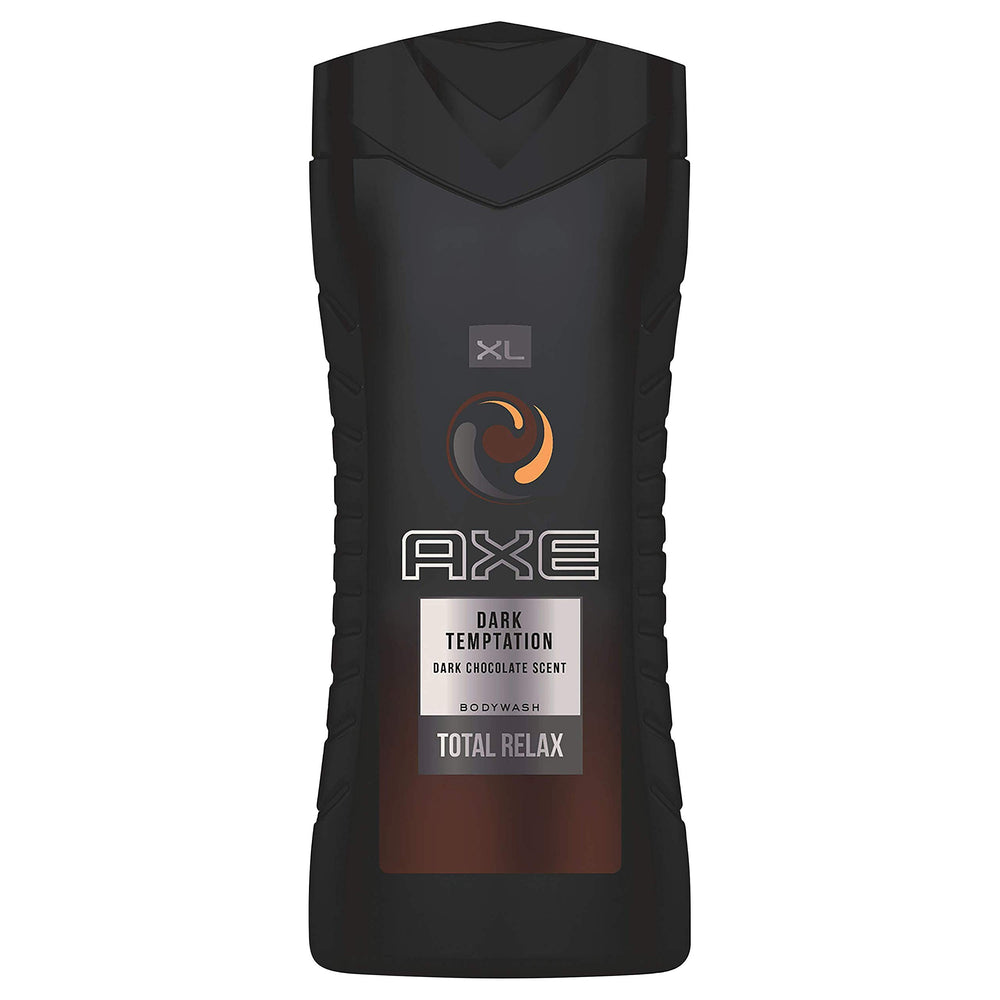AXE Dark Temptation bottle with steam evokes spa-like aroma.