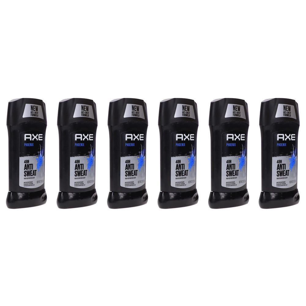 Axe Dry Phoenix 48-hour protection graphic emphasizing long-lasting sweat and odor defense.