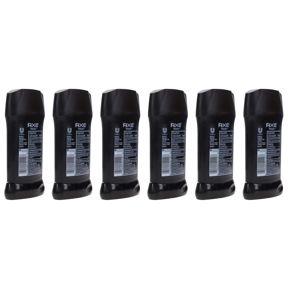 Axe Dry Phoenix 6-pack back detail highlighting anti-perspirant and deodorant power.