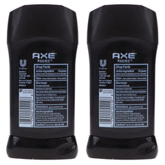 AXE Phoenix label close-up reveals branding and fragrance cues.