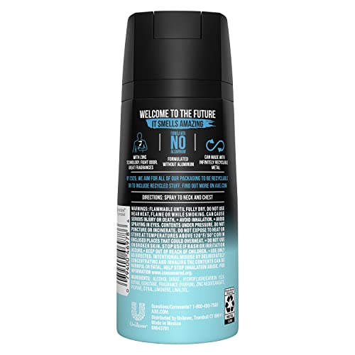 AXE Dual Action Cool Ocean mist provides instant refresh.