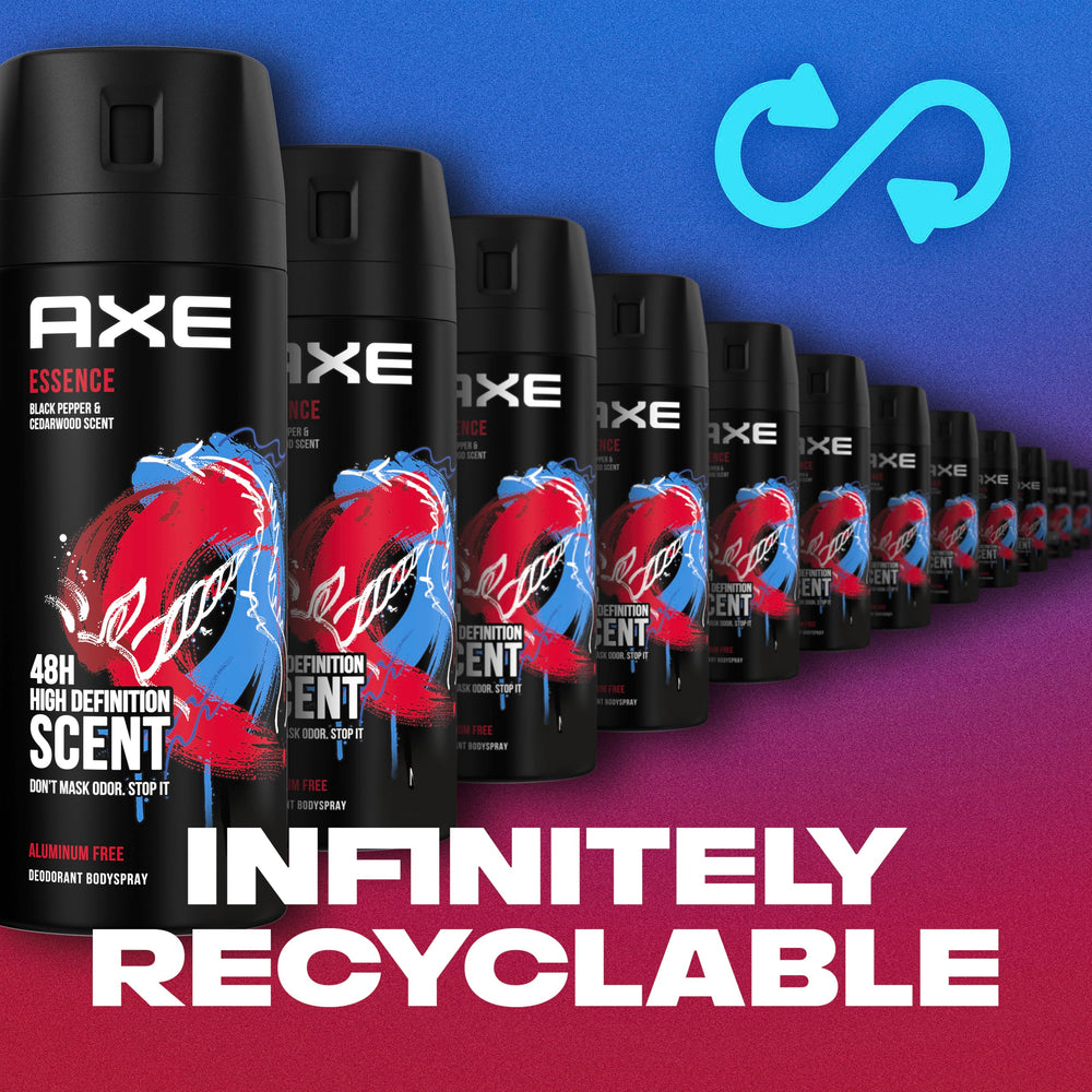 AXE Essence spray-application-action demonstrates quick refresh and confident aroma throughout the day.