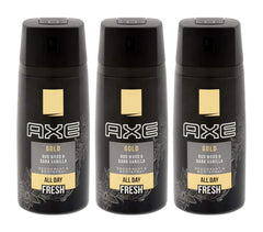 AXE Gold packaging design highlights eco-friendly recyclable ambitions.