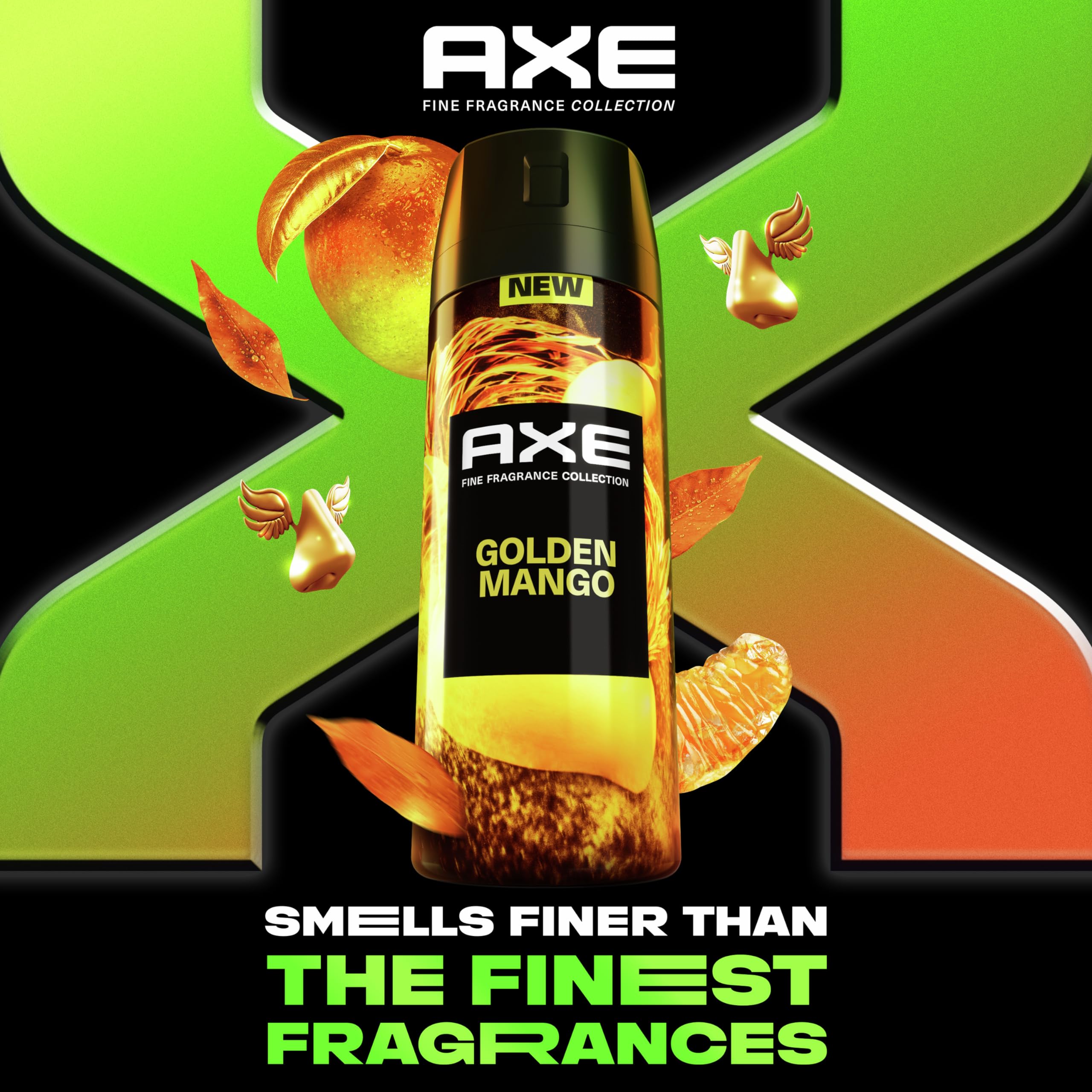 AXE Golden Mango deodorant bottle with packaging branding.