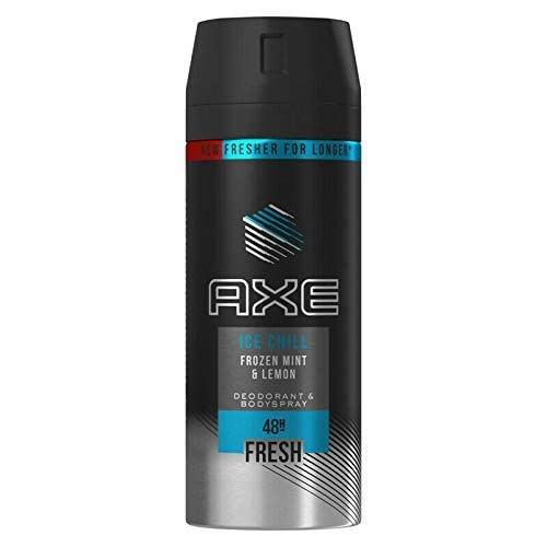 Axe Ice Chill six-pack deodorant bottles deliver long-lasting freshness with a cooling mint-lime scent.
