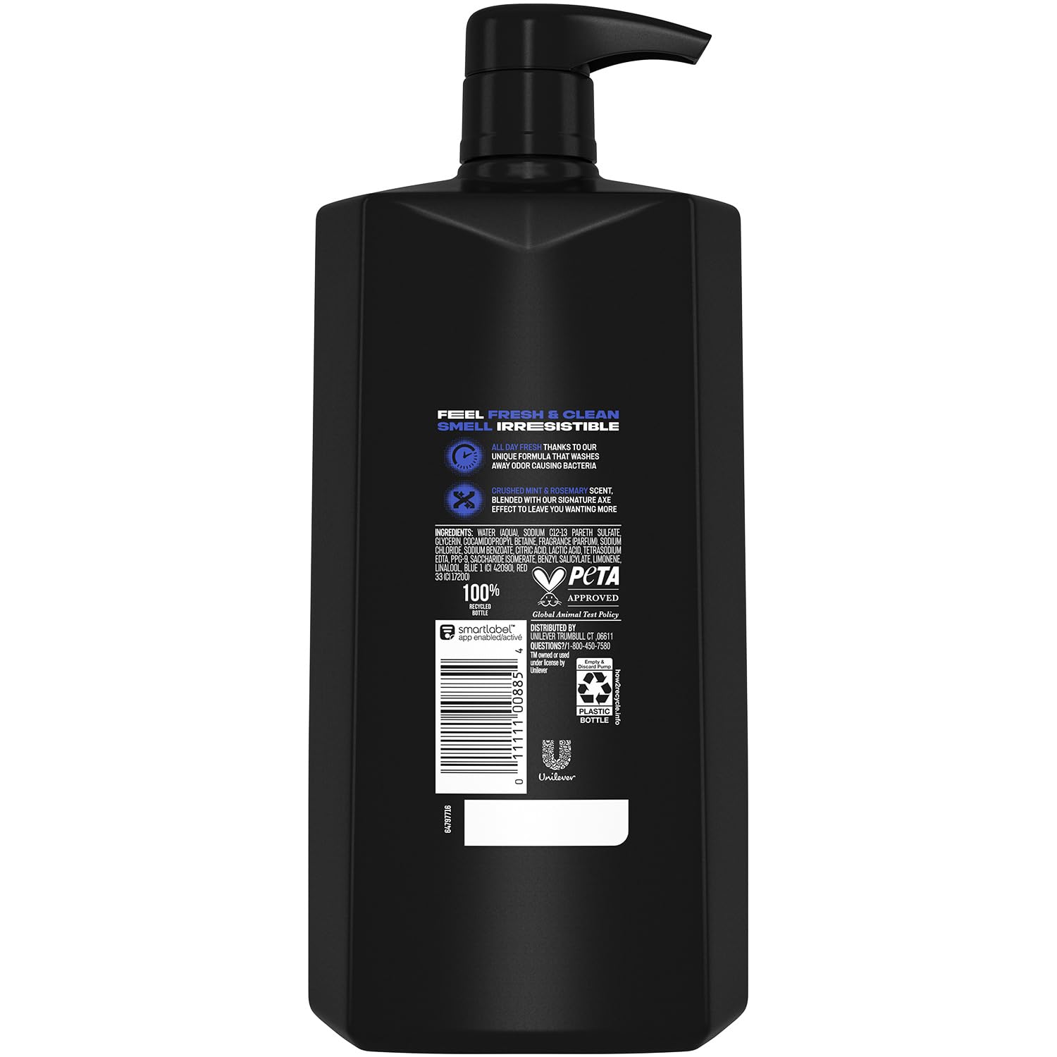 AXE Phoenix body wash bottle front highlights size and fragrance