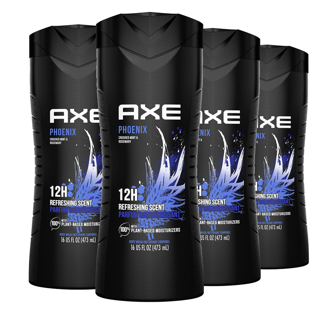 AXE Phoenix bottle-front view for daily refreshing shower ritual.
