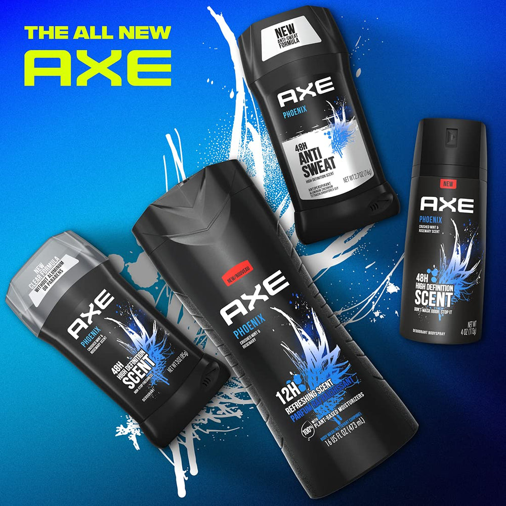 AXE Phoenix clear formula glide for a smooth, invisible application.