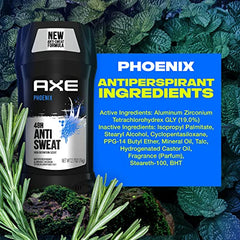 AXE Phoenix crushed mint rosemary scent energizes morning routines.