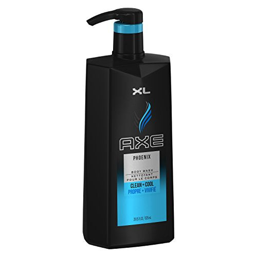 AXE Phoenix bottle hung to dry after shower sessions.