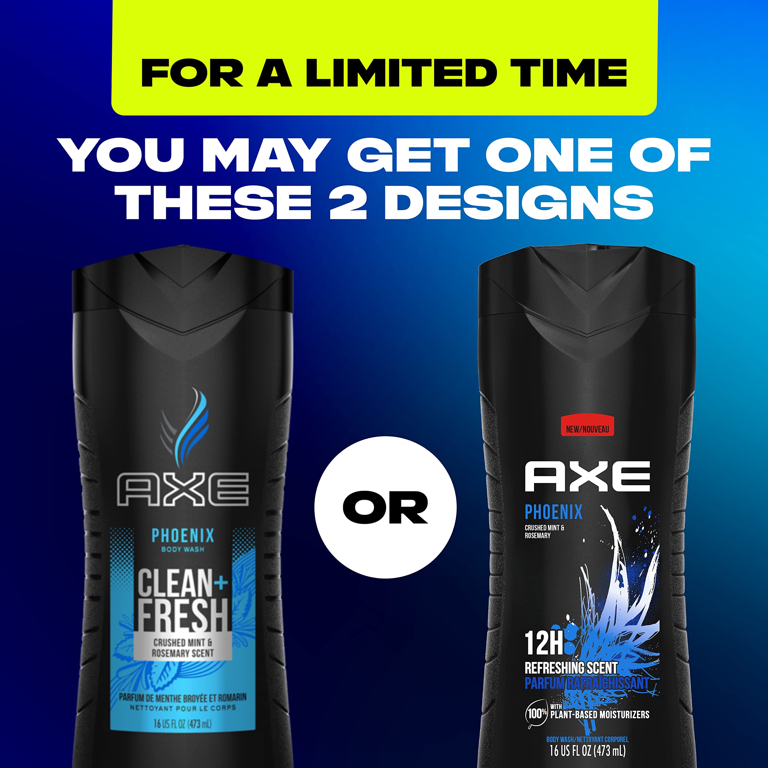 AXE Phoenix mint and rosemary swirl conveys a refreshing fragrance.