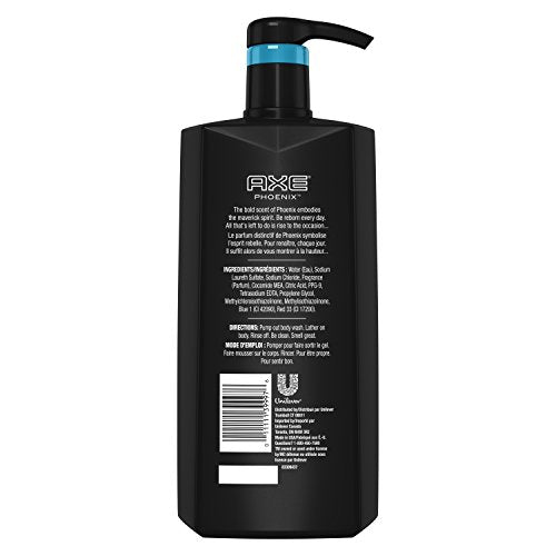 AXE Phoenix 28oz pump bottle for long-lasting, mess-free showers.