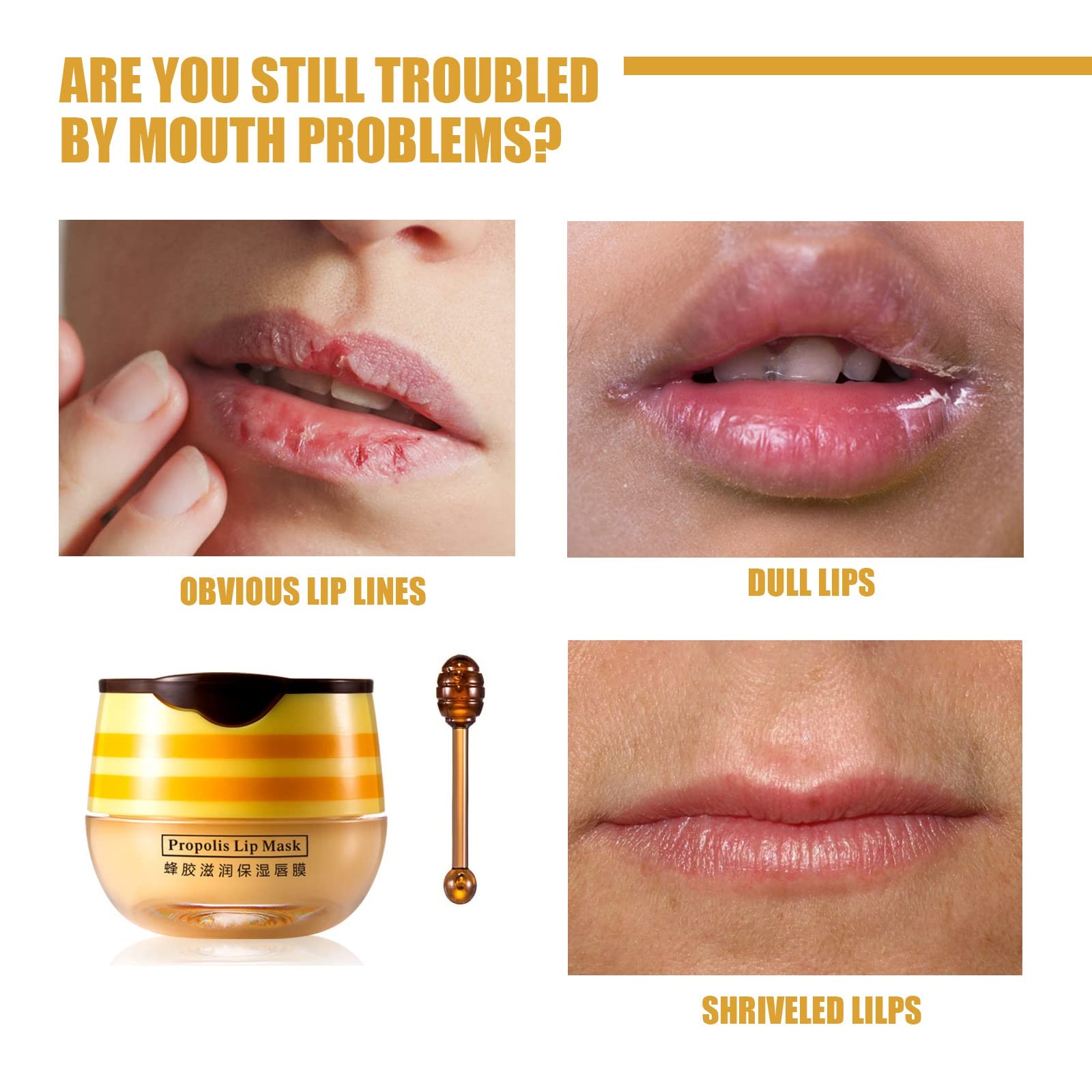 Axnzp lip balm honey pot jar closeup shows natural honey texture for deep hydration.