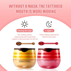 Axnzp Lip mask exfoliator texture reveals gentle skin-surface renewal.