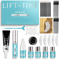 AYASAL Lash Lift Kit box open showing contents for at-home styling