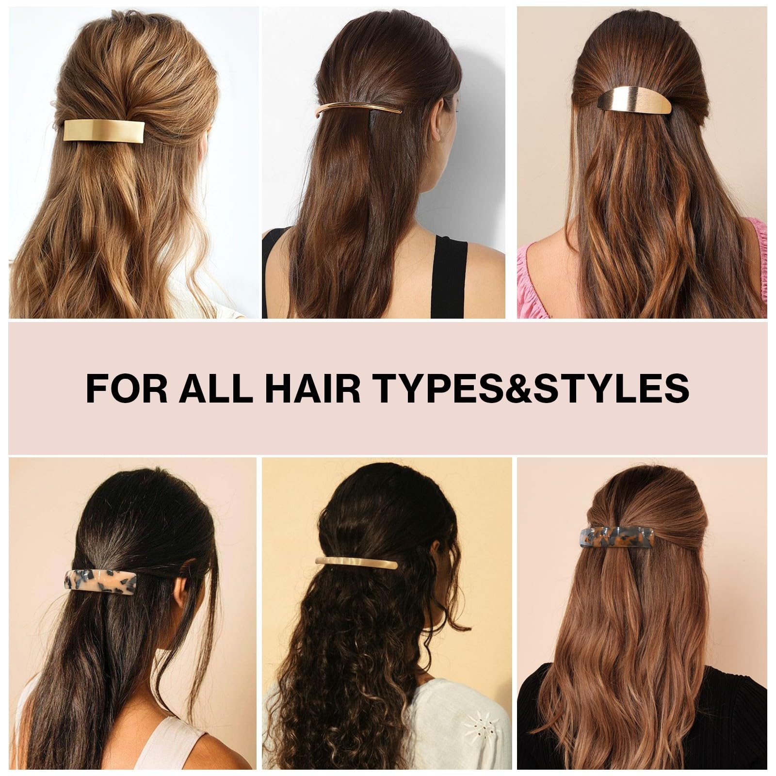 Ayesha 6pcs stronghold clips for all hair types on busy days.