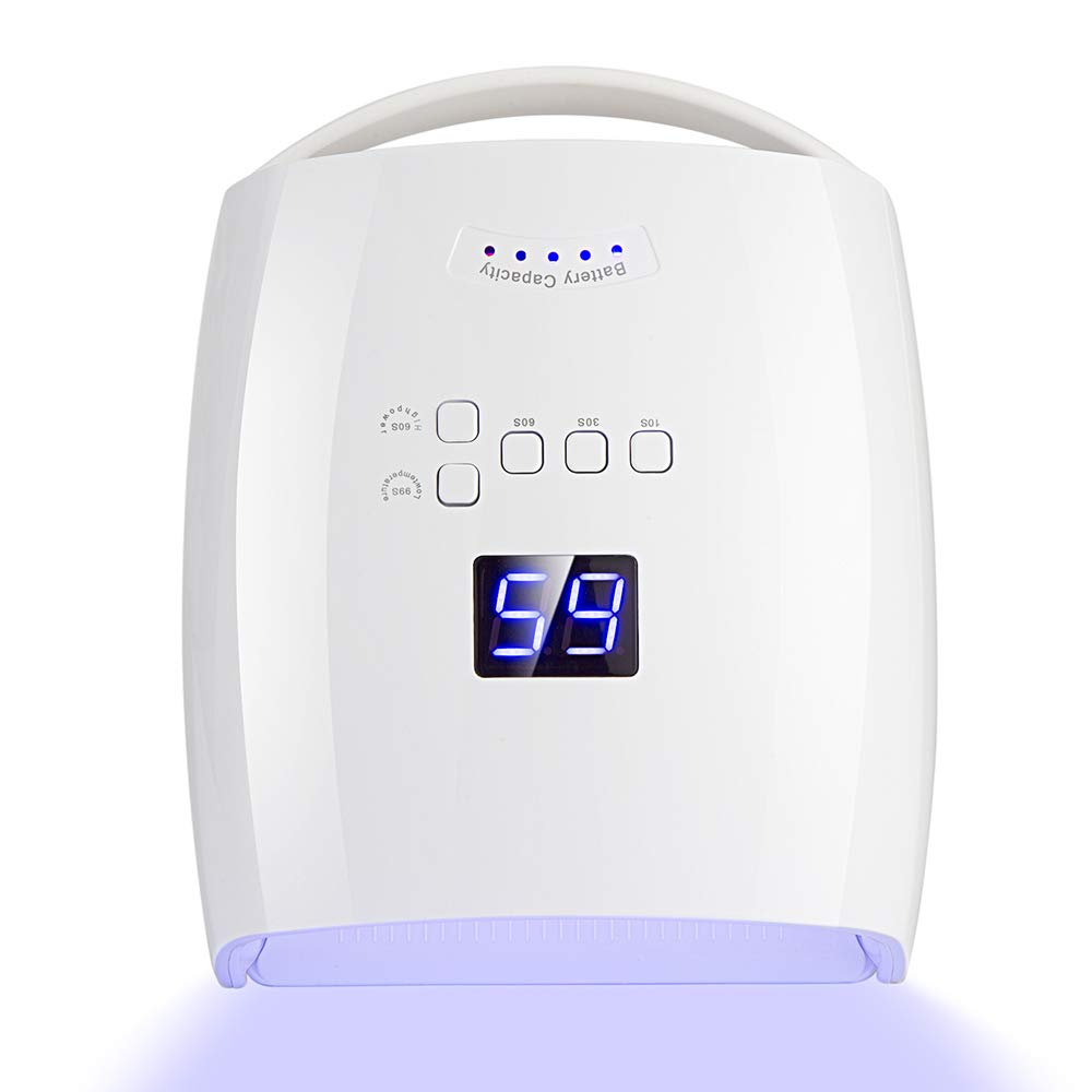 Ayshone 48W nail lamp front view for cordless gel curing at home or salon.