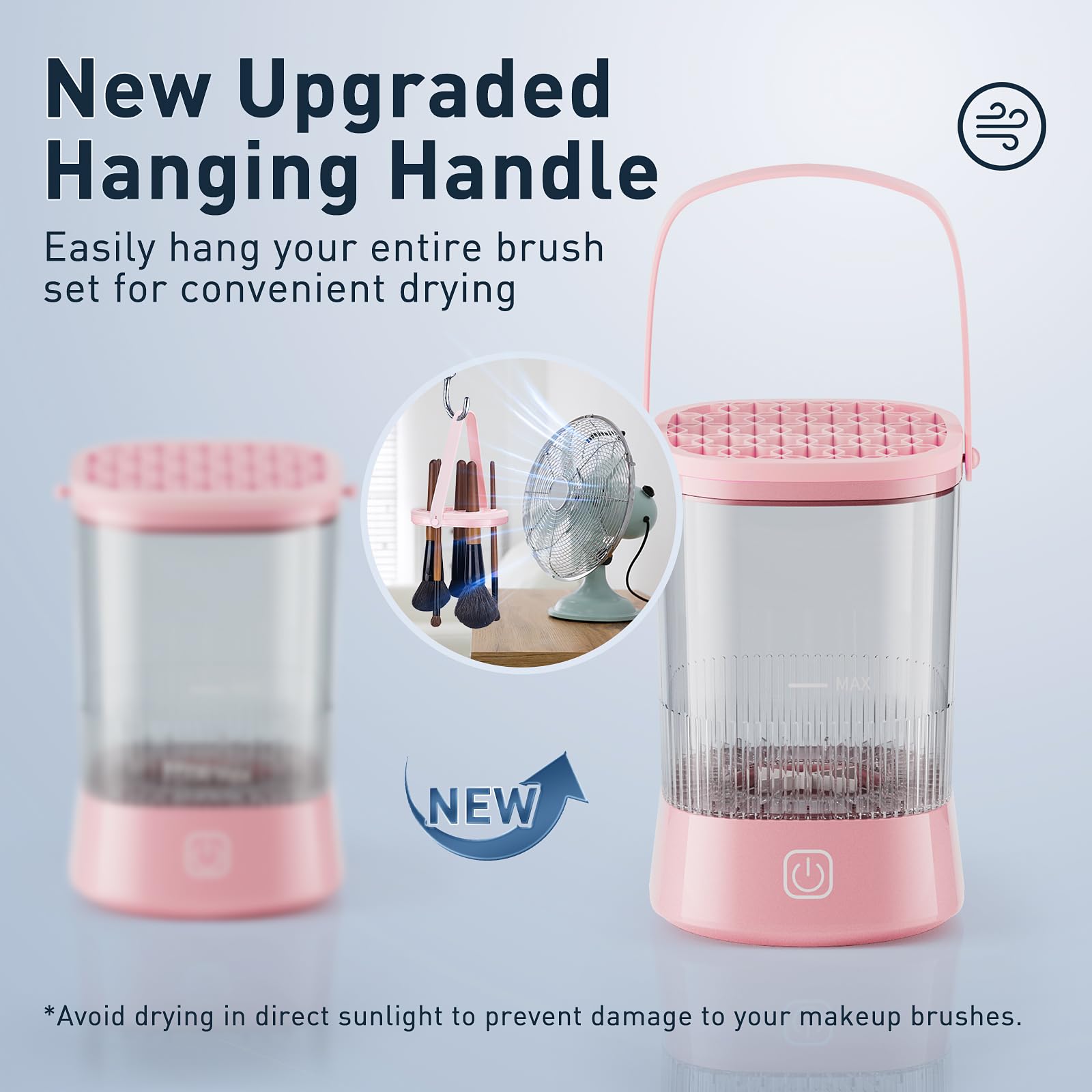 Azang hanging handle aids air-drying after fast, hands-free cleaning sessions