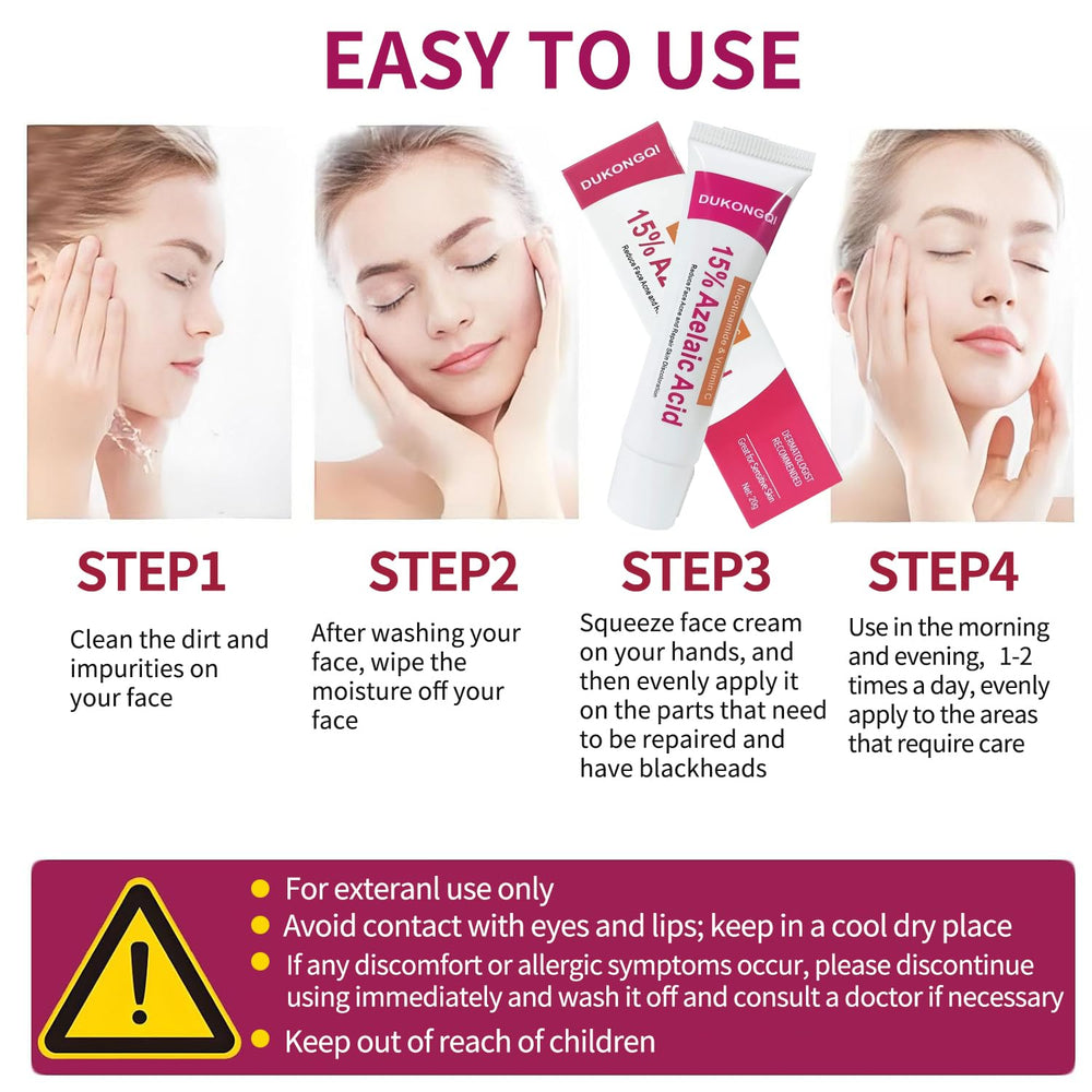 Azelaic Acid Acne Cream 20g tube highlights compact, travel-friendly skincare packaging.