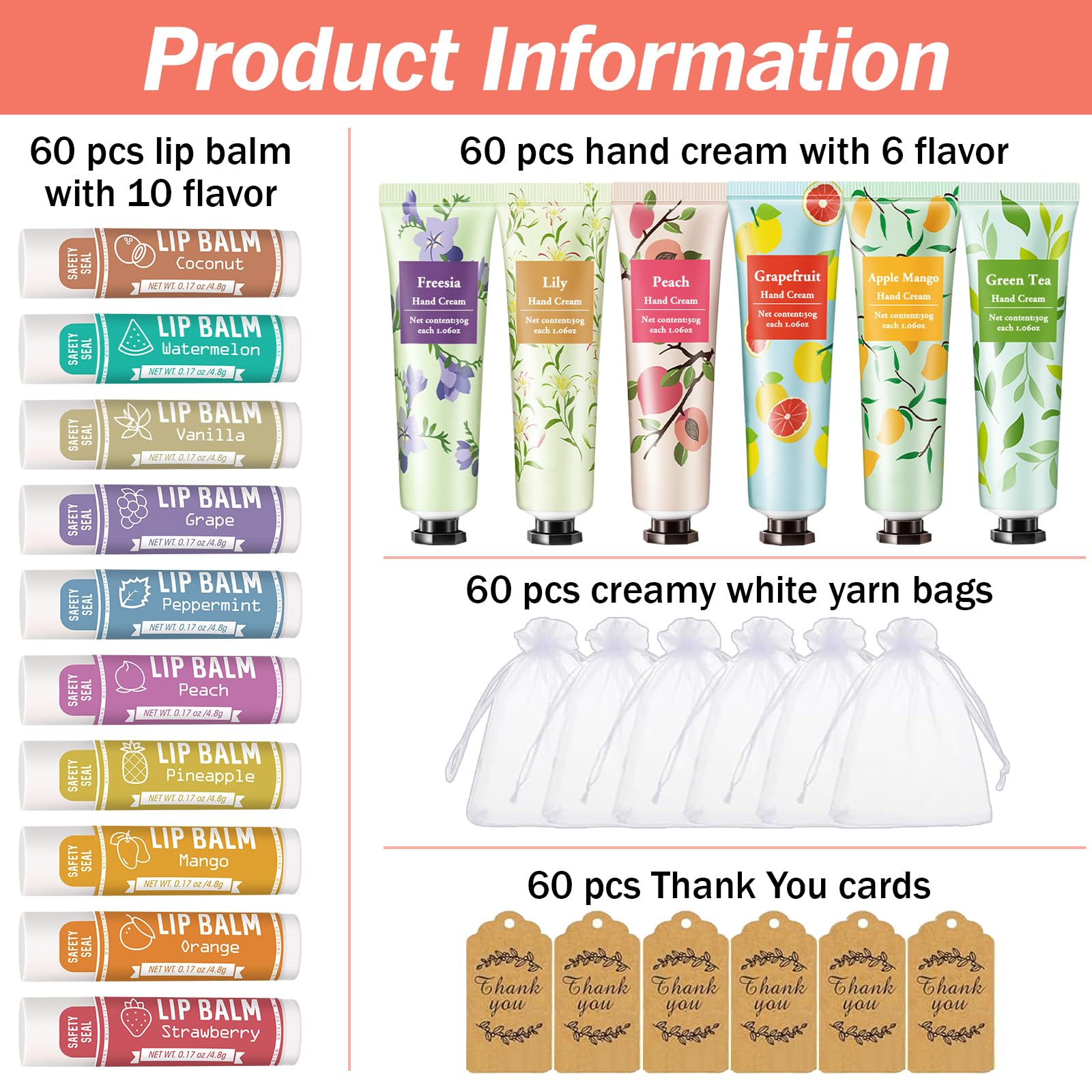 AZEN bulk gifts lip balm bulkset with 10 flavors for guest giveaways