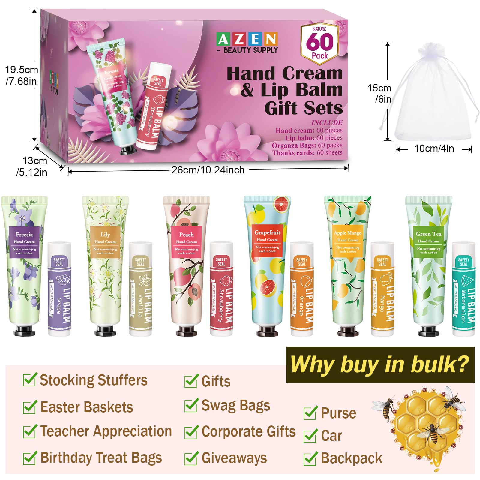 AZEN hand cream flavors close-up highlighting soothing texture for groups