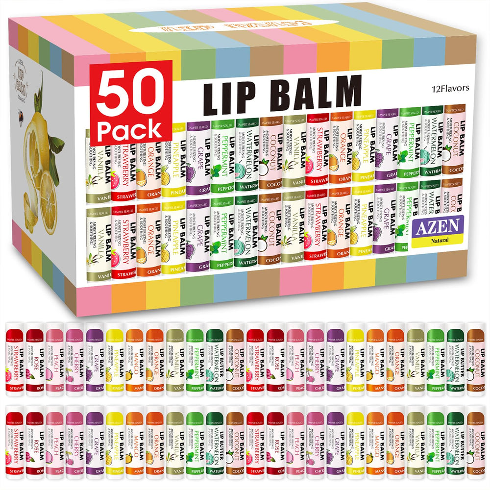 AZEN lip balm strawberry flavor provides rich moisture for dry lips and daily nourishment.