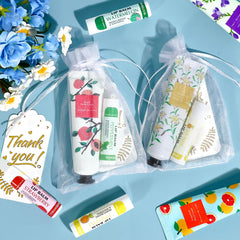 AZEN lip balm flavor assortment offers guest favors and personal pampering options.