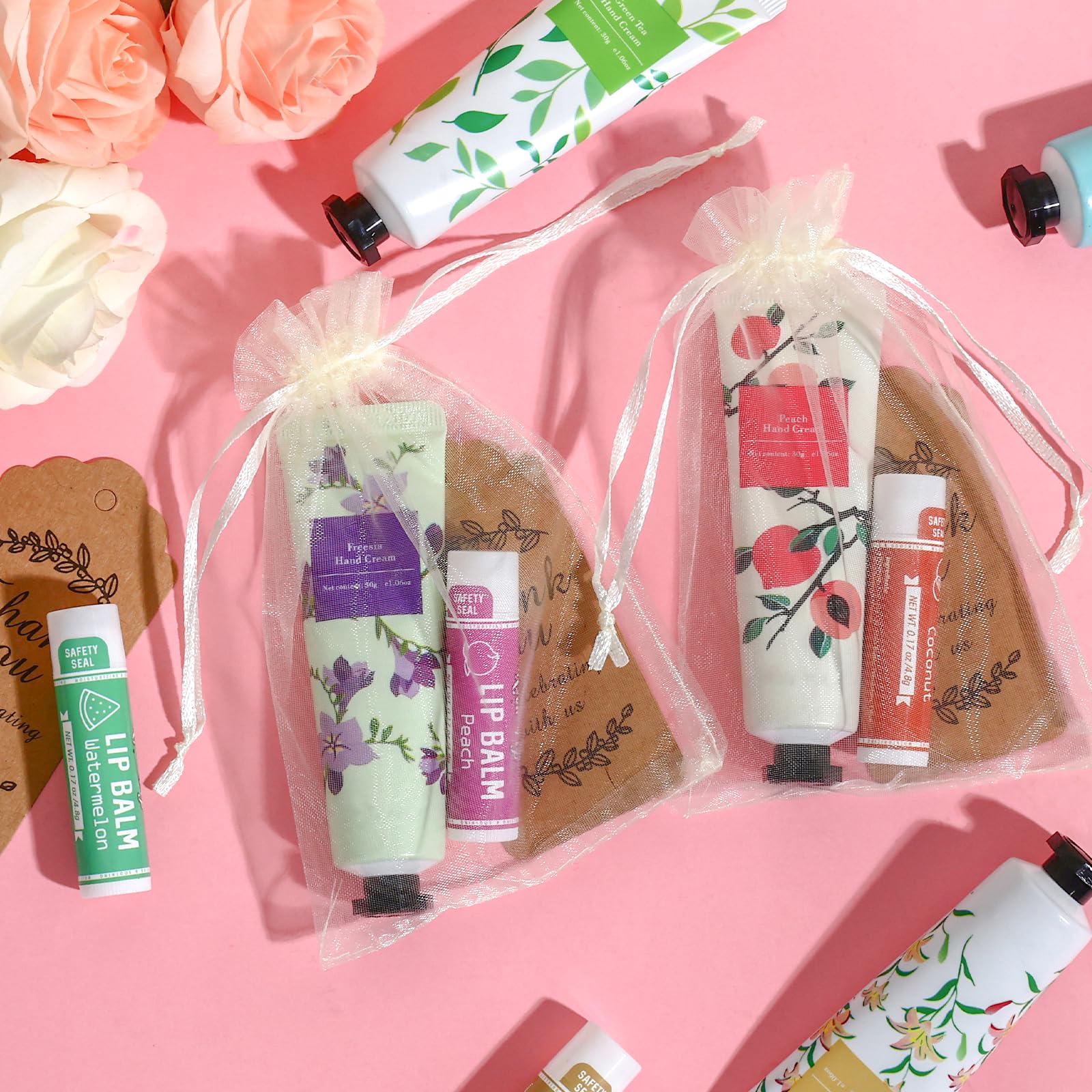 AZEN lip balm flavors display with strawberry, others for guest gifting