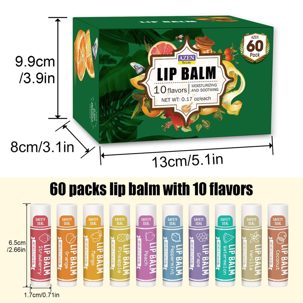 AZEN Lip Balm mint-fresh cools and hydrates for quick daytime relief.