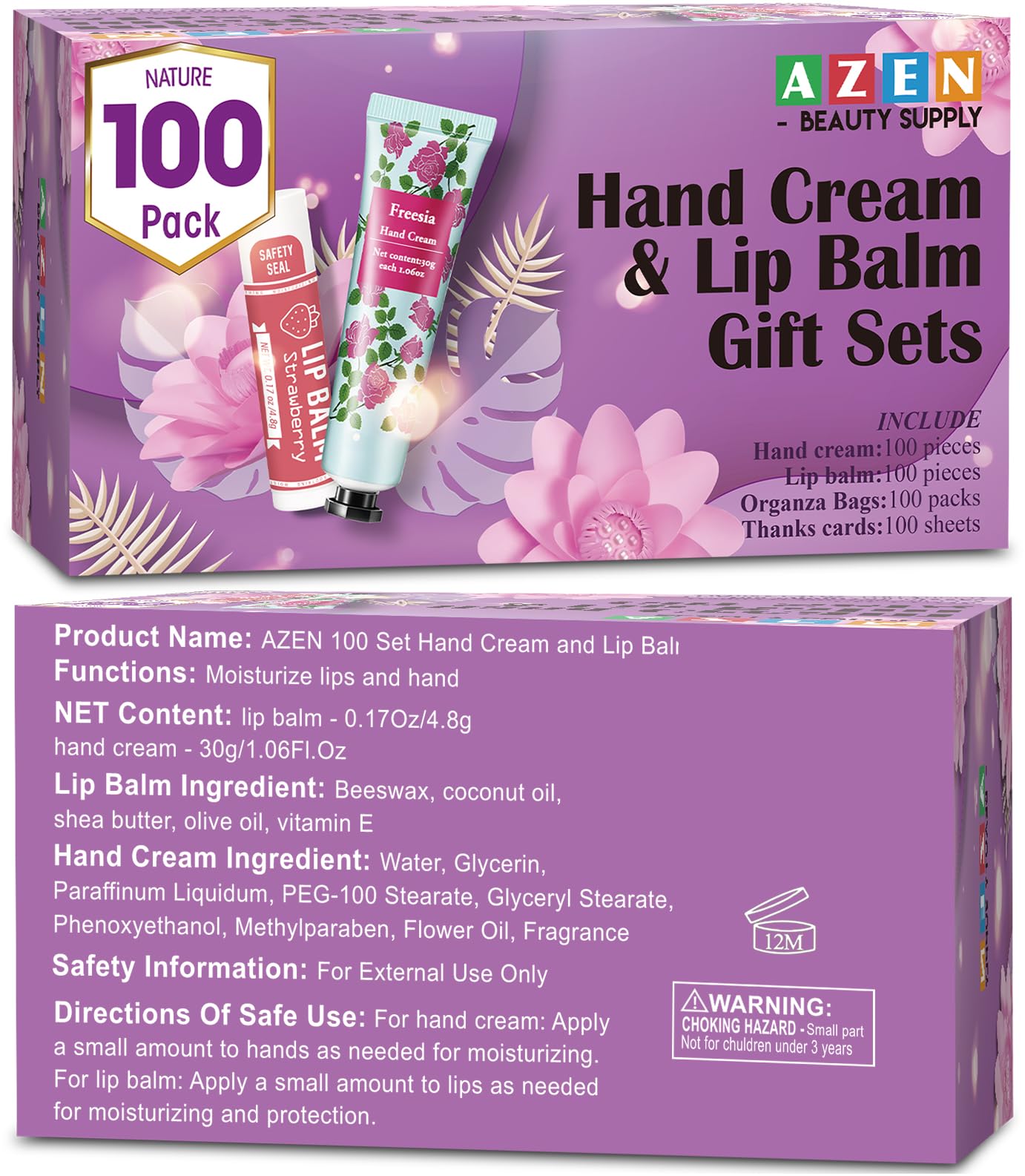 AZEN moisturizing hand cream with green tea notes for soothing care