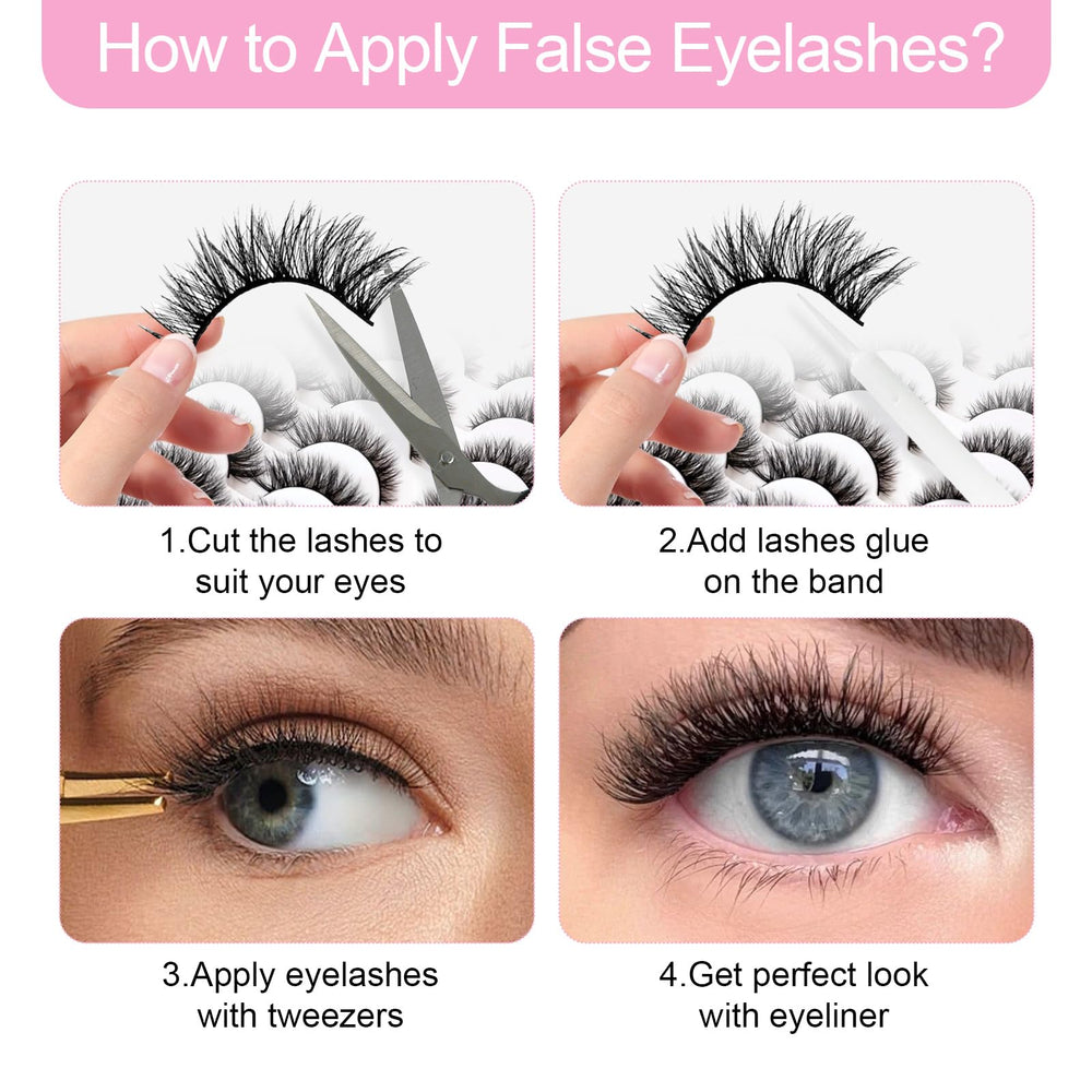 Azenlo reusable durable strip lashes pack emphasizes value across multiple wears.