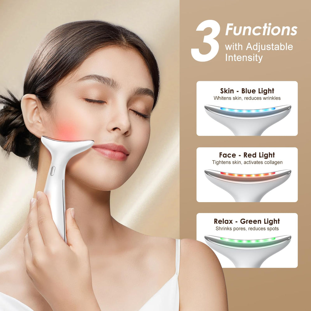 AZMAVO massager side view showing portable design for travel skincare.