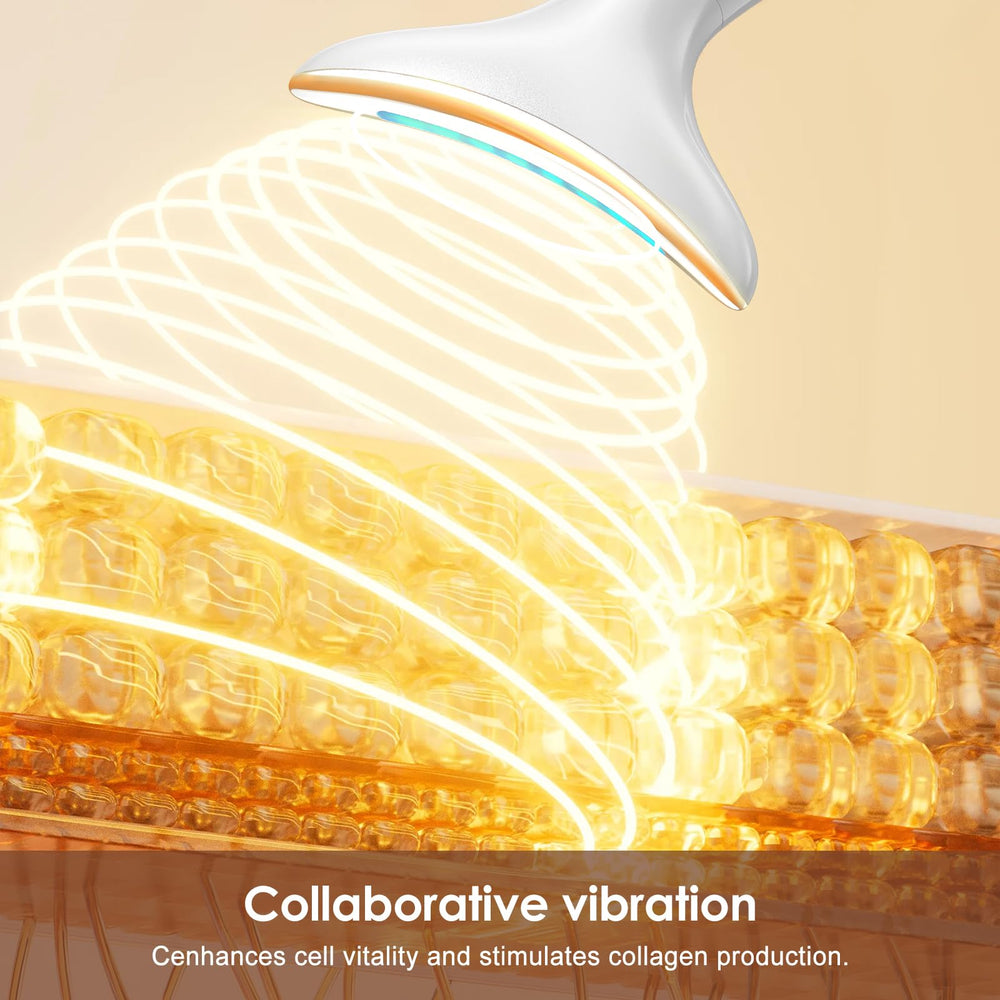 AZMAVO portable design showcases compact massager for on-the-go skincare.
