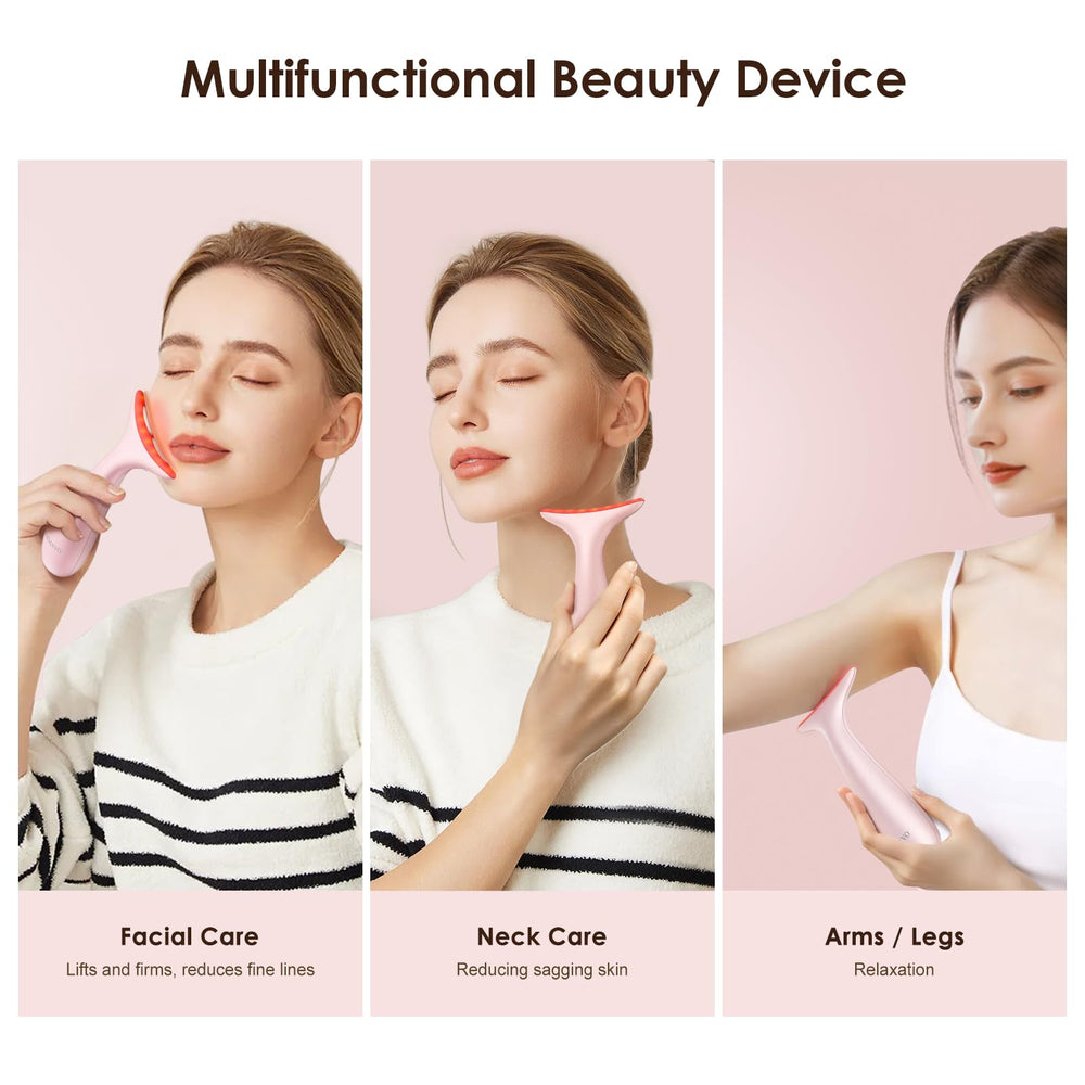 AZMAVO red-light therapy on the face for improved product absorption and relaxing skin.