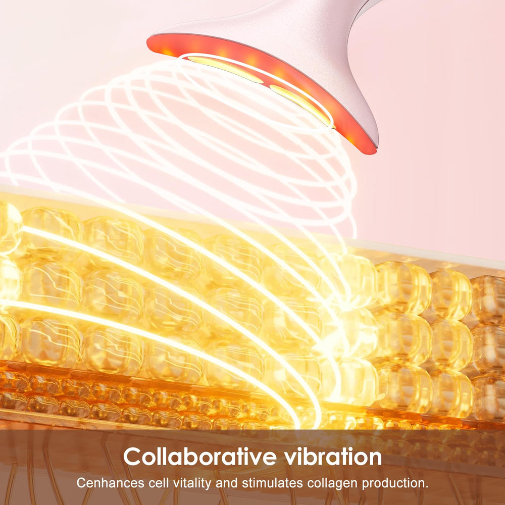 AZMAVO red-light therapy on the neck for targeted contouring along jawline.