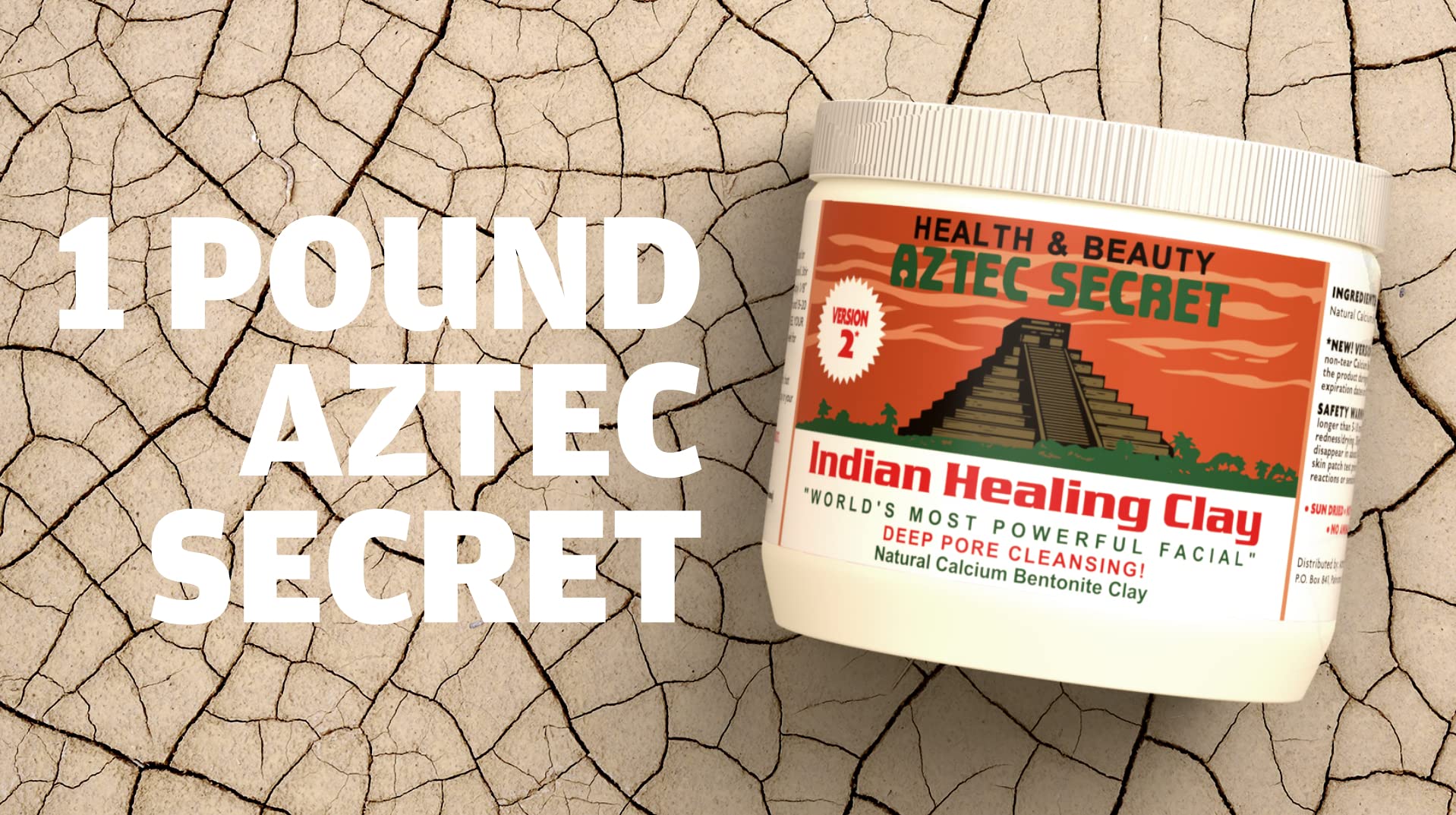 Aztec Secret Clay Premium Set stainless scoop simplifies clay handling.