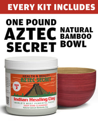 Aztec Secret Essential Indian Clay Mask Kit wood brush enables even application.